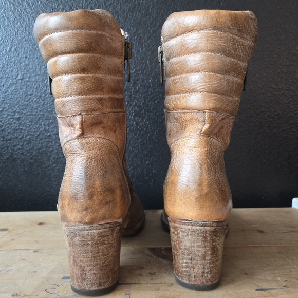 Rare BedStu Cobbler Series OnRush Tan Rustic Boots 9.5 - Picture 8 of 11